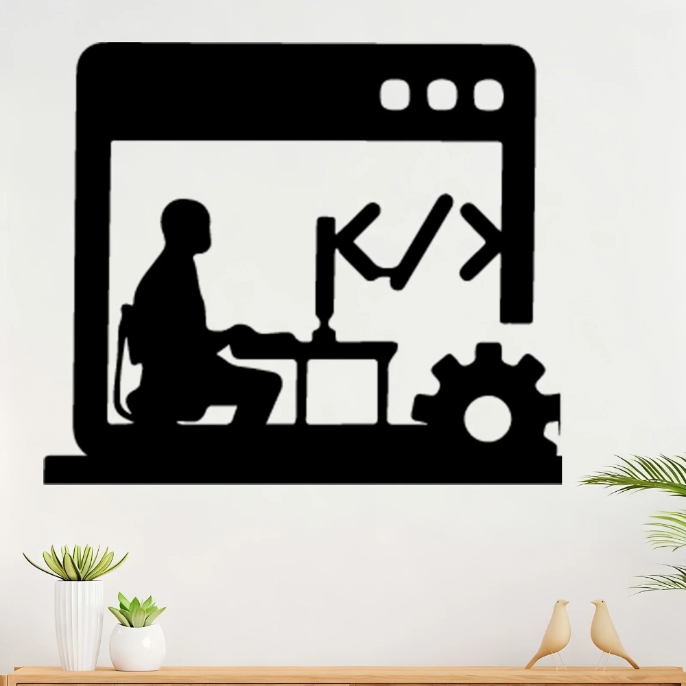 Tech Office Wall Decor - Décoration murale moderne en métal Code