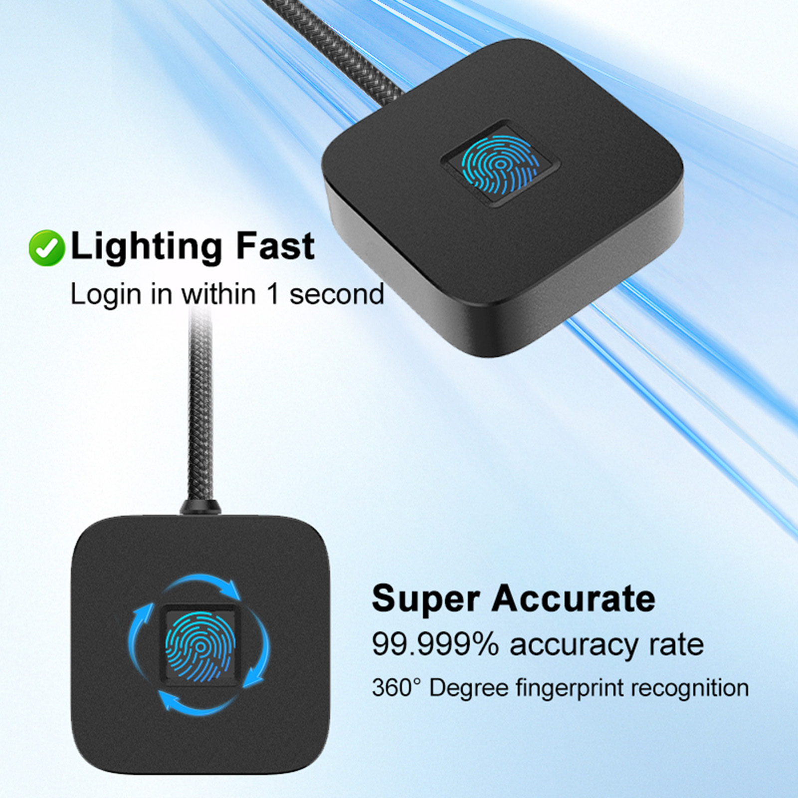 Fingerprint Reader Usb - Lecteur d'empreintes digitales USB avec câble