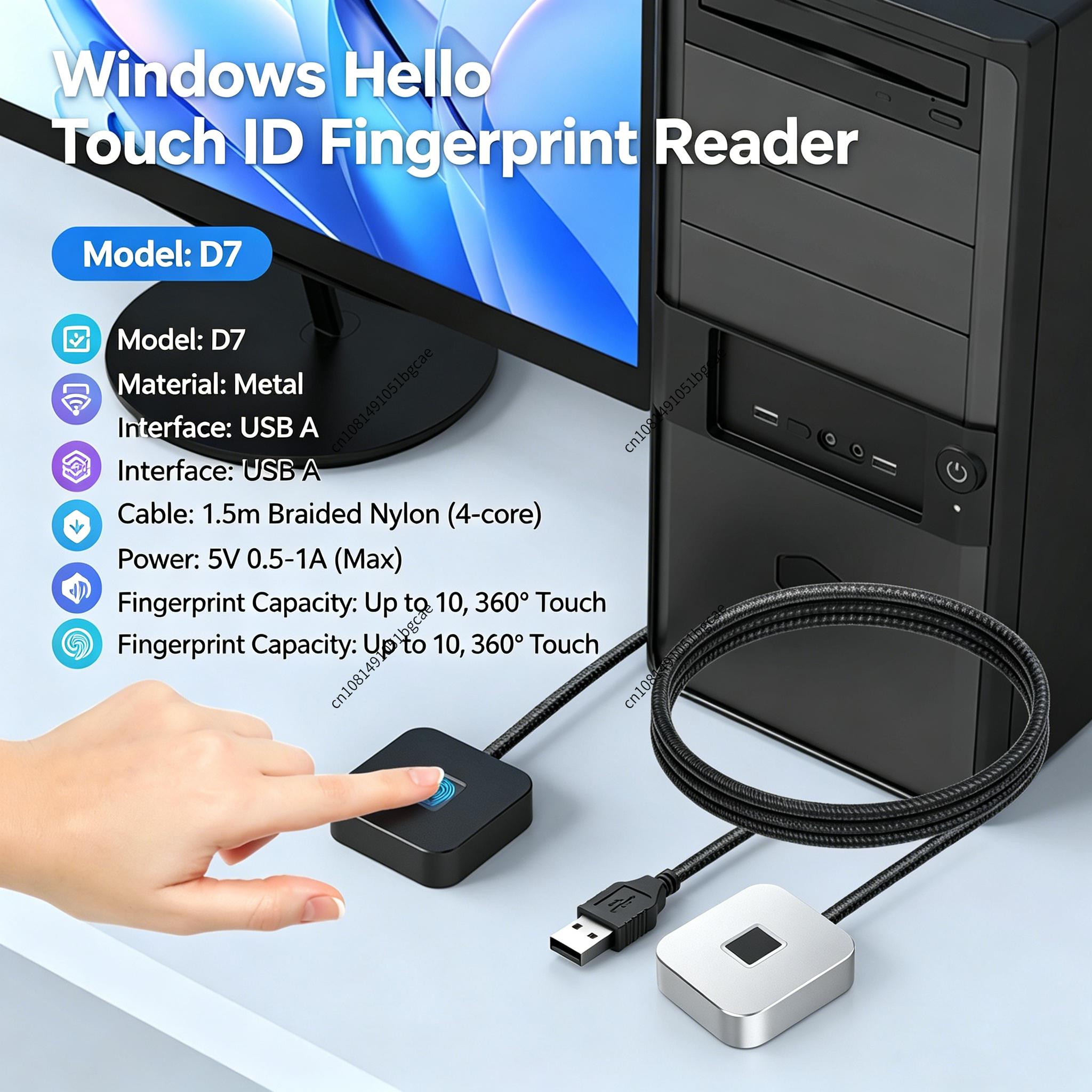 Fingerprint Reader Usb - Lecteur d'empreintes digitales USB avec câble