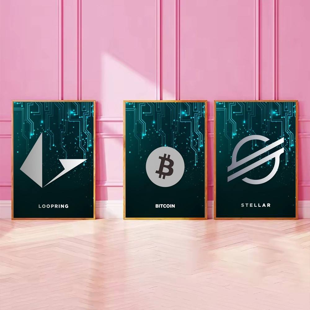 Affiche de symboles crypto de  - Tech Office Wall Decor avis et prix