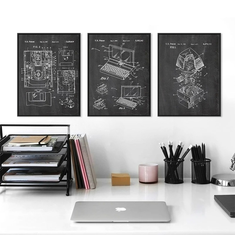 Lot de 6 affiches murales vint - Tech Office Wall Decor avis et prix