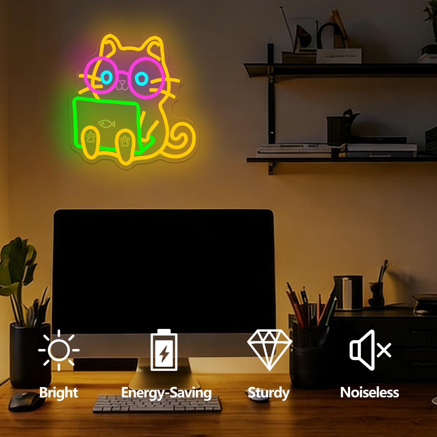 Enseigne néon LED USB à intens - Tech Office Wall Decor avis et prix