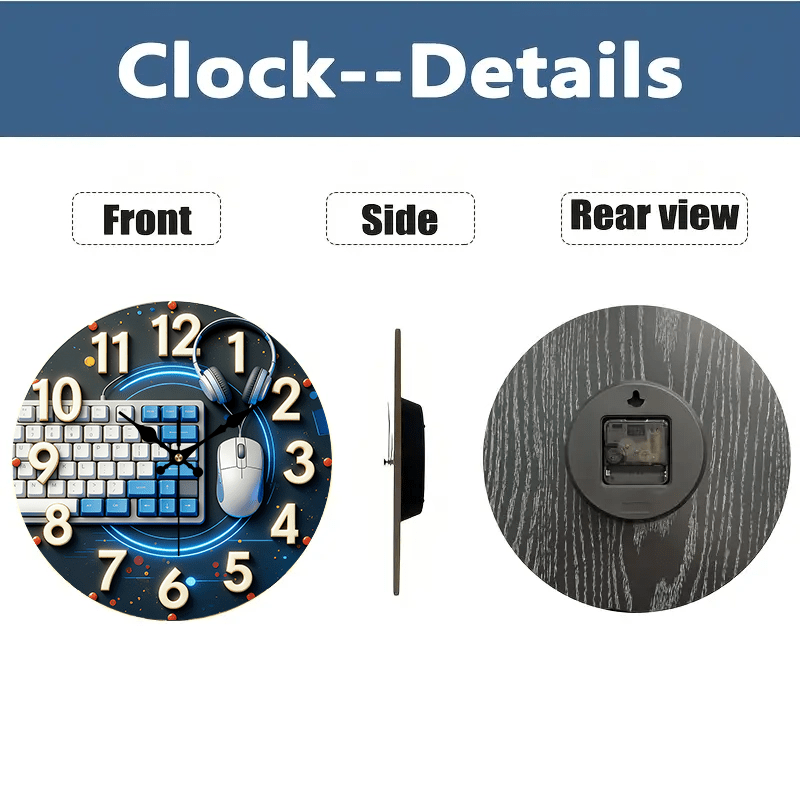 Horloge murale en bois de styl - Tech Office Wall Decor avis et prix